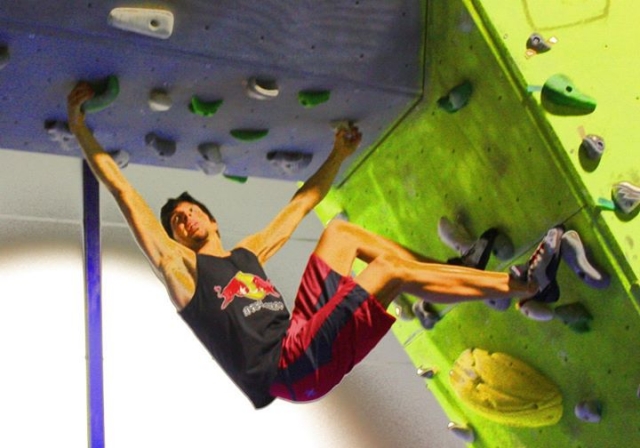 primero practicamos en el rocodromo